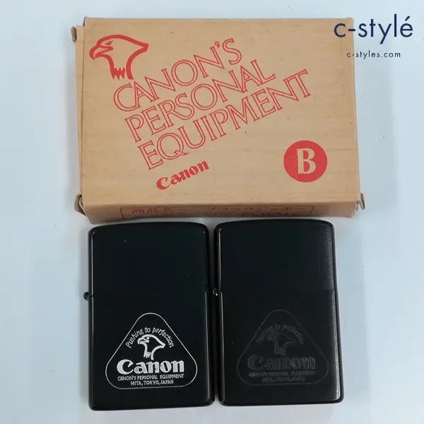 ZIPPO CANON’S PERSONAL EQUIPMENT キャノン CPE-PLOOIE ブラックジッポー 2個セット オイルライター