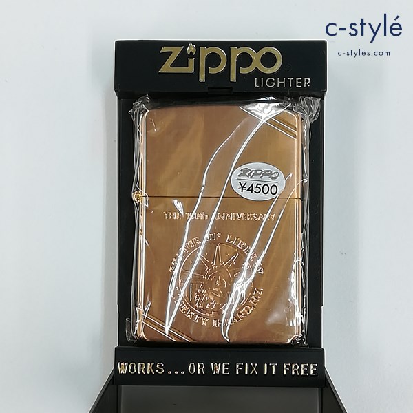 ZIPPO ジッポー SOLID BRASS 自由の女神 THE 100th Anniversary オイルライター ゴールド 87年製
