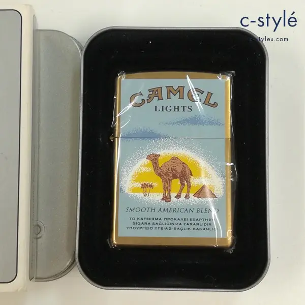 ZIPPO ジッポー CAMEL キャメル LIGHT SMOOTH AMERICAN BLEND オイルライター ゴールド