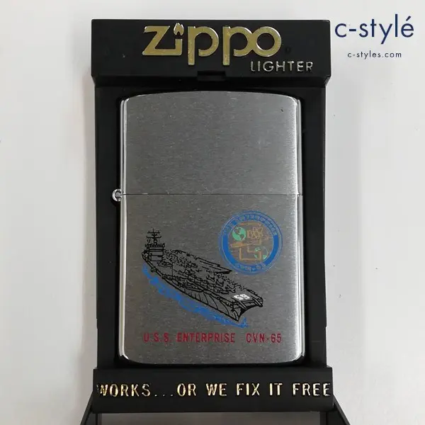 ZIPPO ジッポー U.S.S. ENTERPRISE CVN-65 87年製 オイルライター シルバー