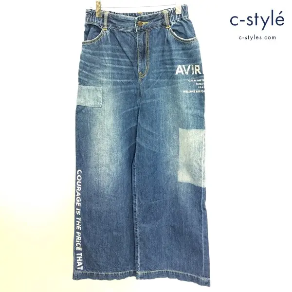 AVIREX アヴィレックス WIDE PANTS TYPE BLUE デニムパンツ M インディゴ レディース ジーンズ