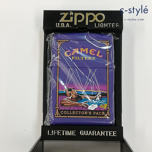 ZIPPO ジッポー CAMEL キャメル COLLECTER’S PACK （ホリデー） Mardi Gras オイルライター パープル