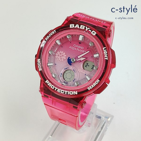 CASIO カシオ BABY-G アクアプラネットコラボモデル 腕時計 クリアレッド BGA-250AQ レディース