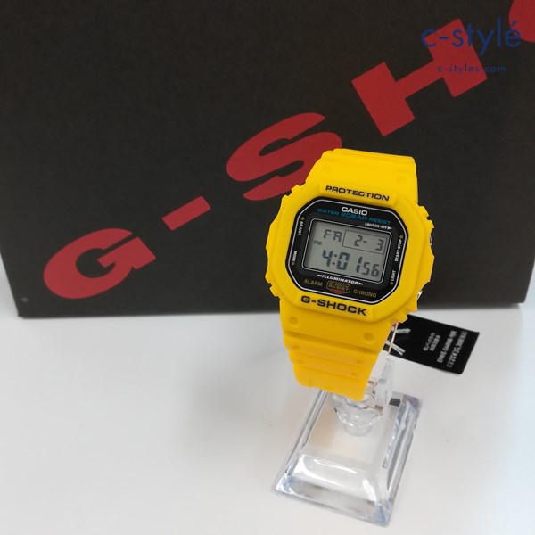 CASIO カシオ G-SHOCK 腕時計 交換パーツ付き BOXセット イエロー DWE-5600R-9JR デジタル
