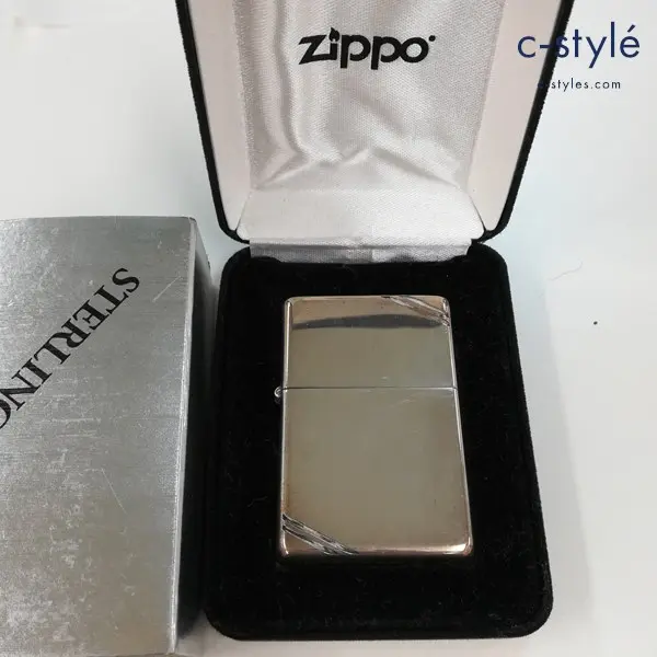 ZIPPO ジッポー STERLING SILVER スターリングシルバー Z2017 タイアゴメルライン オイルライター シルバー