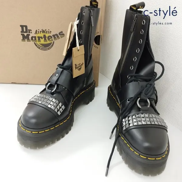 Dr.Martens ドクターマーチン JADON HI STUD 10ホールレザーブーツ UK7 ブラック 25761001