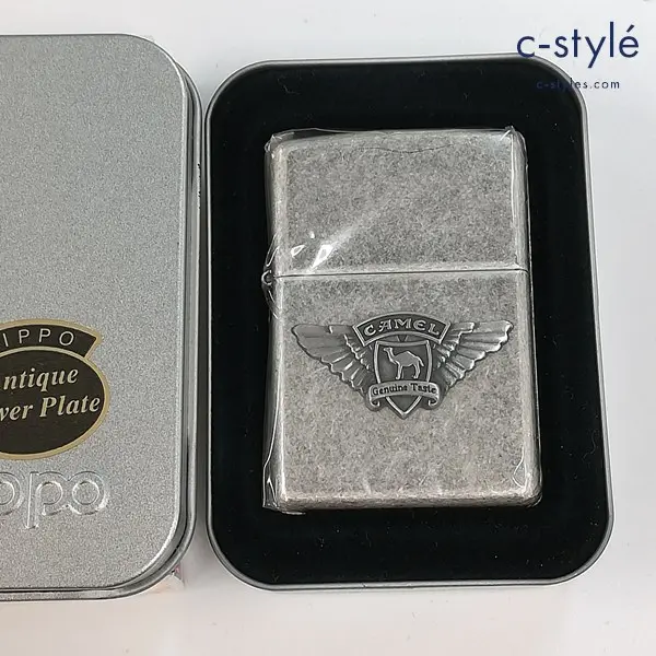 ZIPPO ジッポー アンティーク シルバー CAMEL キャメル エンブレム メタル オイルライター