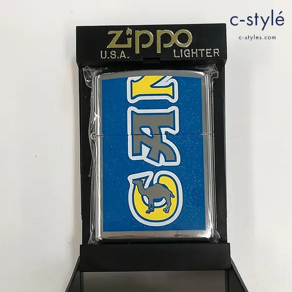 ZIPPO ジッポー CAMEL キャメル両面柄 2003年 オイルライター シルバー×ブルー