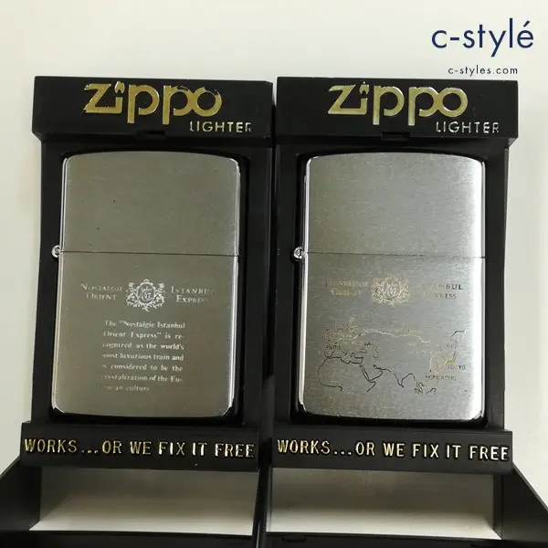 ZIPPO ジッポー ORIENT EXPRESS JAPAN オイルライター シルバー 計2点