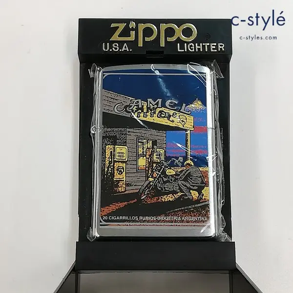 ZIPPO ジッポー CAMEL キャメル Gas Station ガソリンスタンド オイルライター シルバー