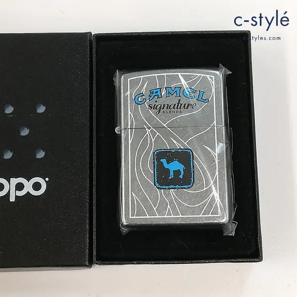 ZIPPO ジッポー CAMEL キャメル Signature Blends FROST （青） オイルライター シルバー