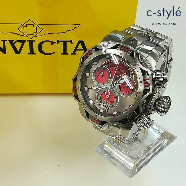 INVICTA インビクタ Venom ヴェノム model 26137 腕時計 シルバー×レッド クォーツ アナログ