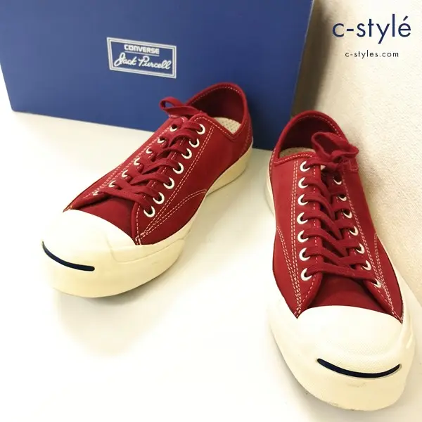 CONVERSE ×JACK PURCELL Signature Ox Red Block スニーカー 26cm レッド 153589C スウェード 日本未発売品