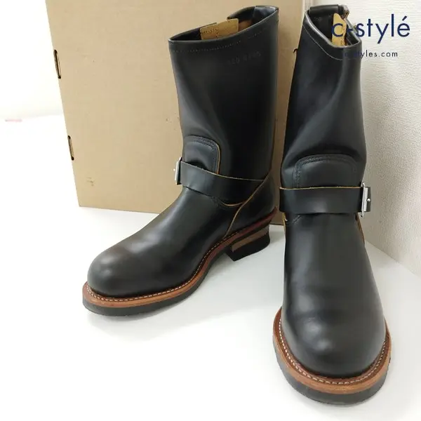 RED WING 11″ENGINEER (Steel-Toe) “STOVEPIPE” 9268 エンジニアブーツ 8D 26cm ブラック 米国製 MADE IN USA