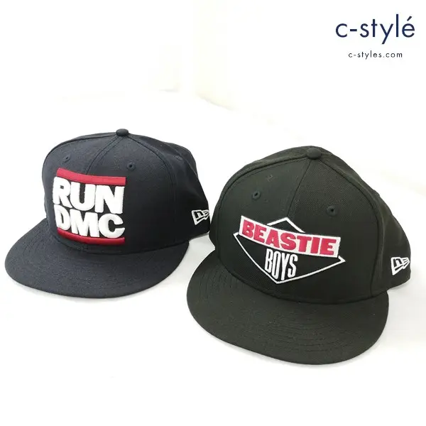 NEW ERA 59FIFTY キャップ RUN DMC 7・1/4 57.7cm ネイビー BEASTIE BOYS 7・1/2 59.6cm ブラック