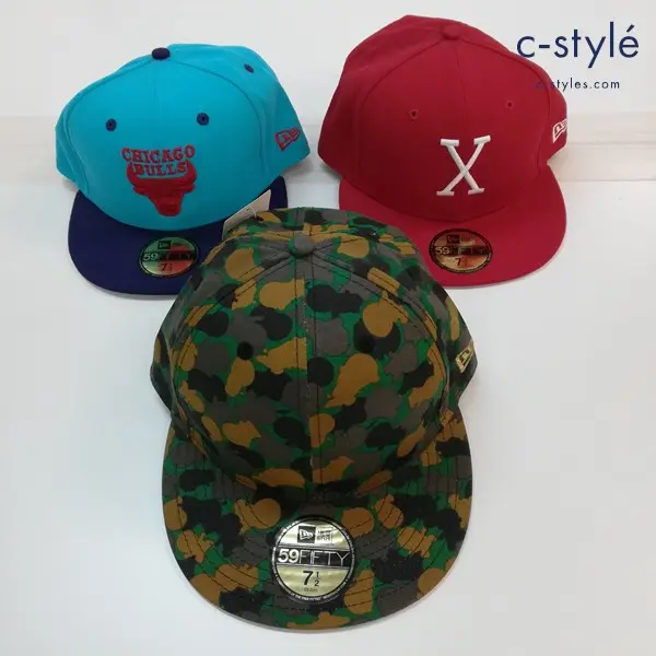 NEW ERA 59FIFTY キャップ 7・1/2 59.6cm ドラえもん Xロゴ CHICAGO BULLS 計3点