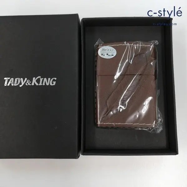 ZIPPO ジッポー TADY＆KING 革巻き オイルライター ブラウン 喫煙具