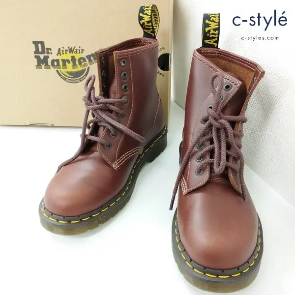 Dr.Martens ドクターマーチン 1460 8ホールブーツ UK6 ブラウン×ブラック レザーブーツ