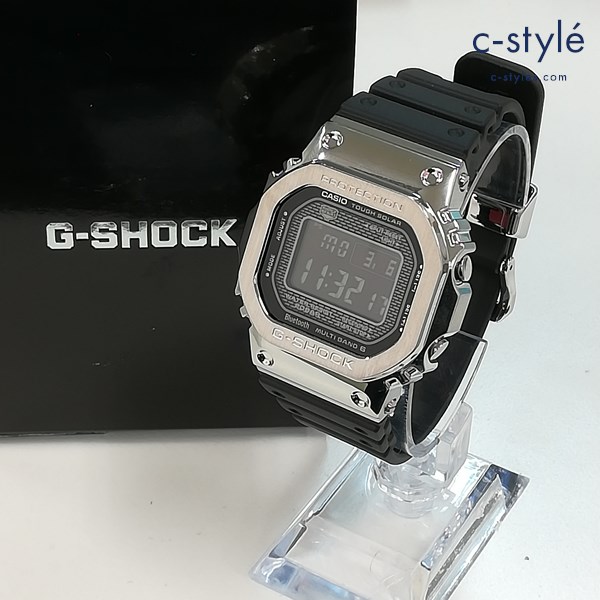 CASIO カシオ G-SHOCK 腕時計 ブラック×シルバー フルメタル GMW-B5000-1JF 電波ソーラー
