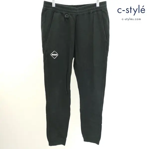 F.C.Real Bristol エフシーレアルブリストル EMBLEM SWEAT PANT M ブラック FCRB-189053 日本製 綿100