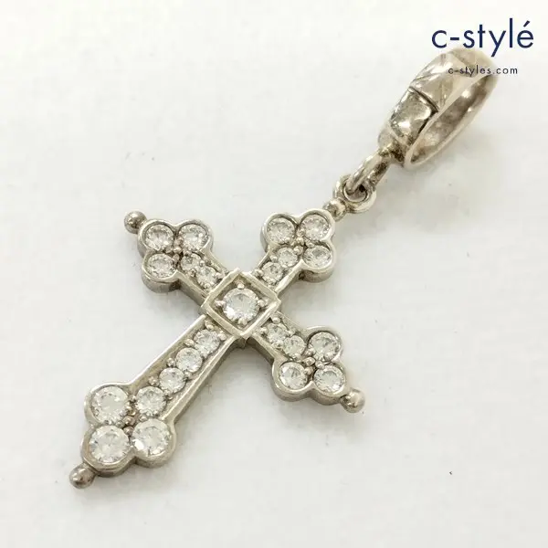 Loree Rodkin ローリーロドキン MEDIUM GOTHIC CROSS ネックレストップ SILVER/ZICONIA P189-886 シルバー 925