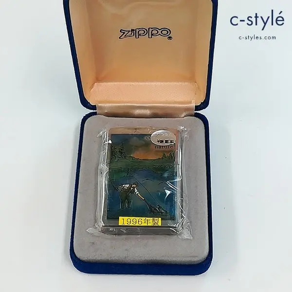 ZIPPO ジッポー 1996年製 Commune with nature 釣り人 オイルライター シルバー 喫煙具