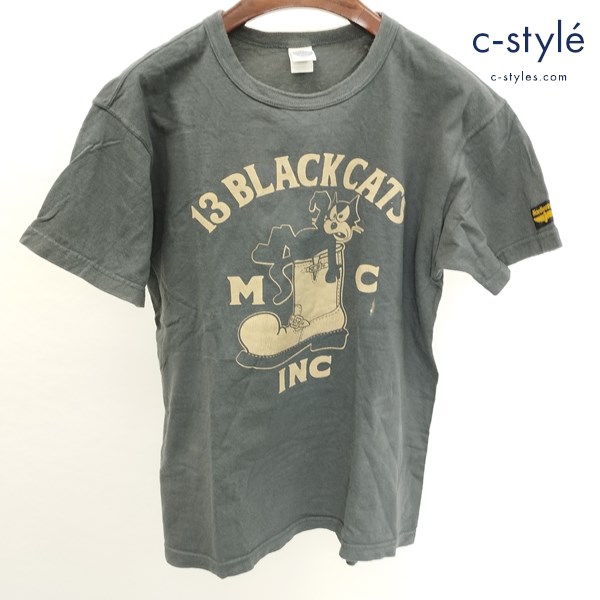 TOYS McCOY トイズマッコイ Tシャツ M グレー FELIX 13 BLACK CAT MC BOOTS 半袖