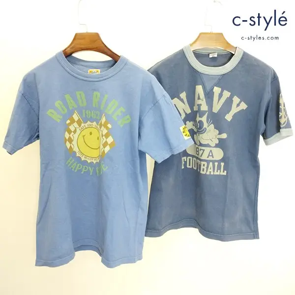 TOYS McCOY トイズマッコイ Tシャツ ROAD RIDER M ブルー ネイビー FELIX NAVY 半袖 プリント 計2点