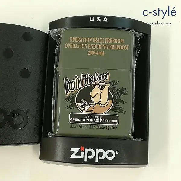 ZIPPO ジッポー CAMEAL キャメル Doin’ the Deid オイルライター オリーブ 喫煙具