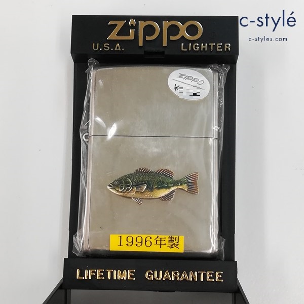 ZIPPO ジッポー 1996年製 立体メタル 魚 オイルライター シルバー 喫煙具