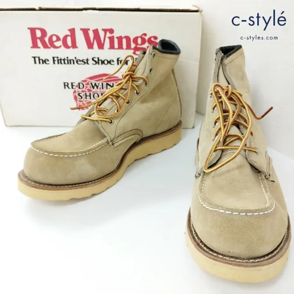 Red Wing レッドウィング 8173 9 ベージュ MOC TOE スエード レザー ワークブーツ USA製