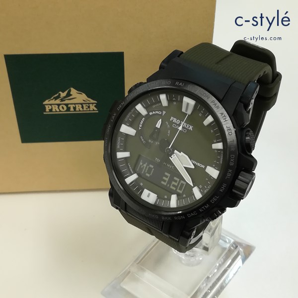 CASIO カシオ PRO TREK プロトレック 腕時計 オリーブ×ブラック PRW-61Y-3JF 電波ソーラー