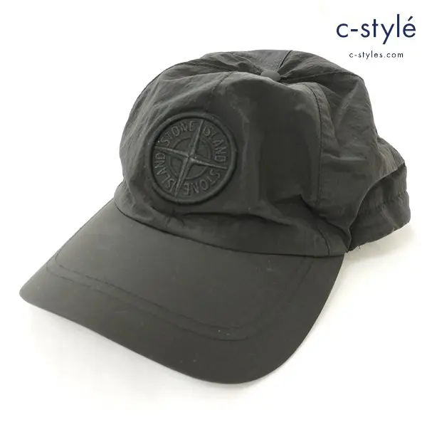 STONE ISLAND ストーンアイランド ナイロンキャップ L ブラック 721599575 帽子