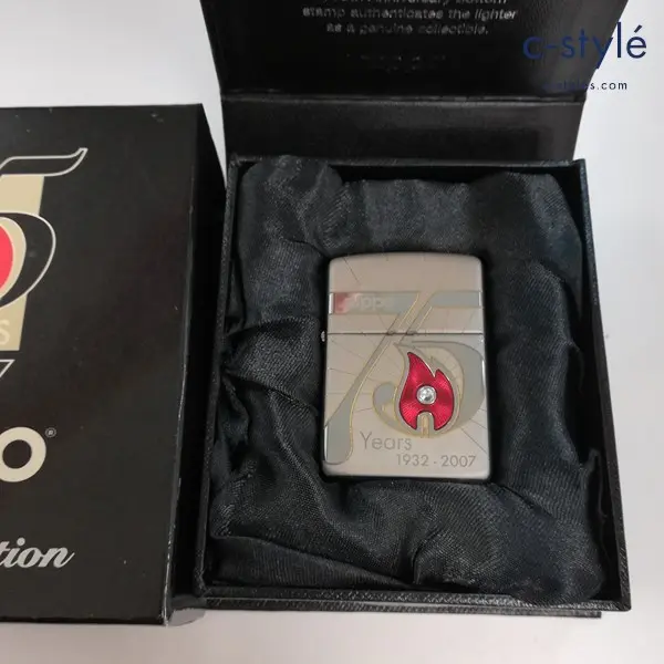 ZIPPO ジッポー 75Years 1932-2007 75周年記念 アーマーケース オイルライター シルバー 喫煙具