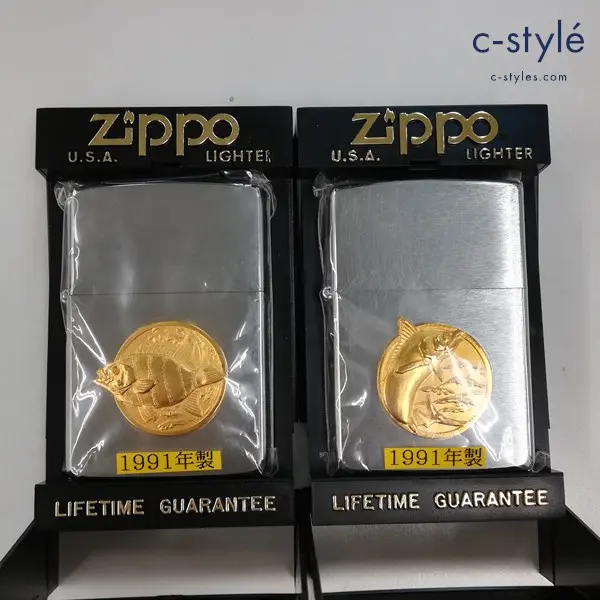 ZIPPO ジッポー 1991年製 立体 メタル 魚 オイルライター シルバー 喫煙具