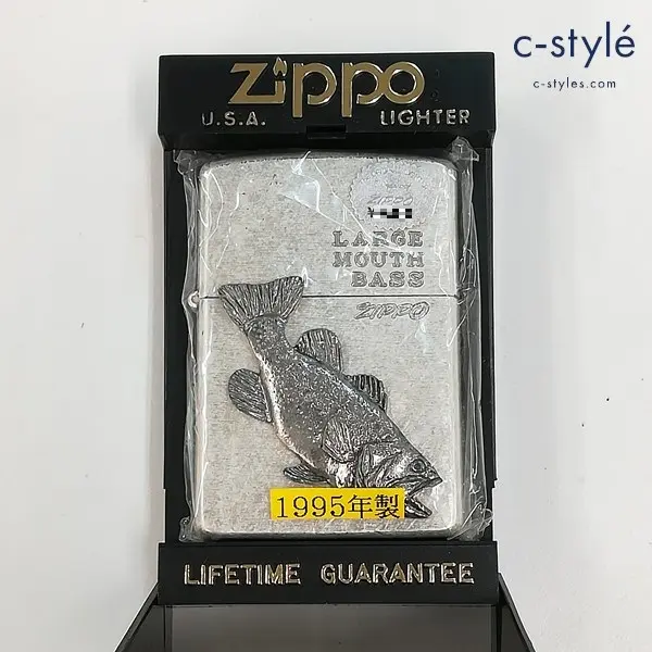 ZIPPO ジッポー 1995年製 LARGE MOUTH BASS バス オイルライター シルバー 喫煙具