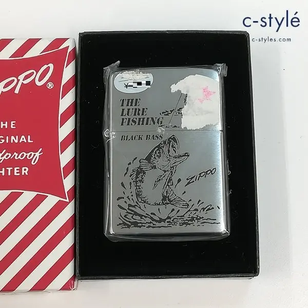 ZIPPO ジッポー THE LURE FISHING BLACK BASS ブラックバス オイルライター シルバー 喫煙具
