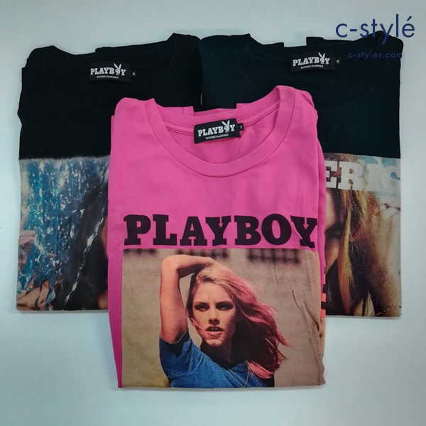 HYSTERIC GLAMOUR × PLAYBOY Tシャツ S プリント 日本製 半袖 綿100 計3点