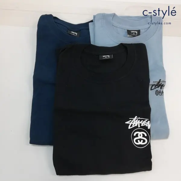 STUSSY ステューシー Tシャツ M 半袖 綿100 プリント クルーネック 計3点