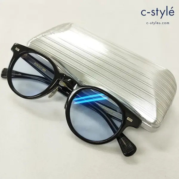 EYEVAN7285 341 LIGHT BLVE サングラス 46□23-146 ブラック 度なし 日本製