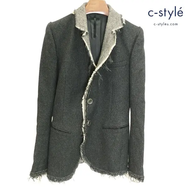 L.G.B. ルグランブルー ツイードジャケット 1 ブラック JK-9/M 日本製