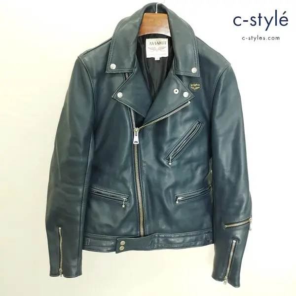 Lewis Leathers CYCLONE サイクロン 38 ネイビー ダブルライダースジャケット レザージャケット イングランド製