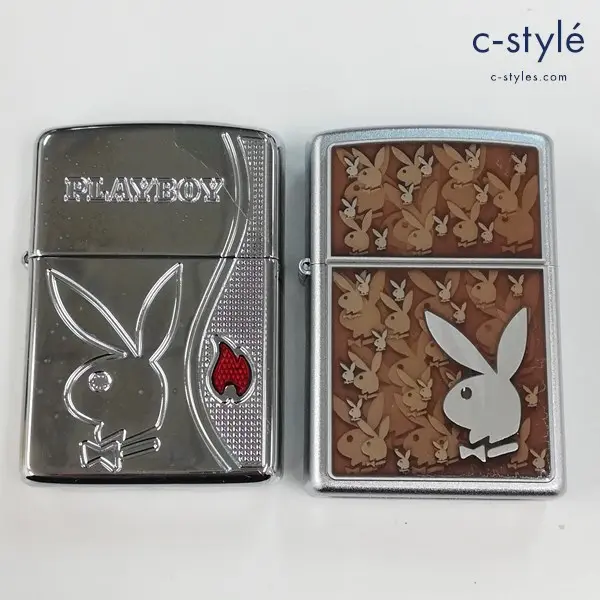 ZIPPO ジッポー PLAY BOY プレイボーイ オイルライター シルバー系 喫煙具