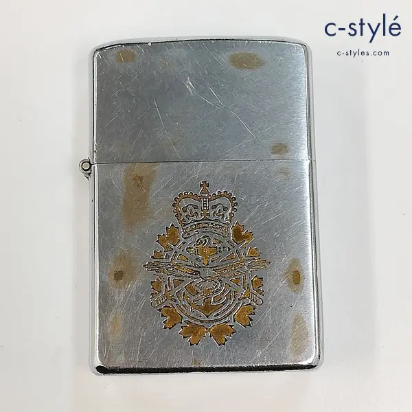 ZIPPO ジッポー カナダ軍紋章 ONTARIO 1980年代 オイルライター シルバー 喫煙具