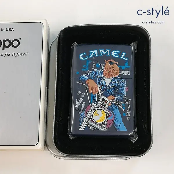 ZIPPO ジッポー CAMEL キャメル JOE BIKE バイク オイルライター ネイビー系 喫煙具