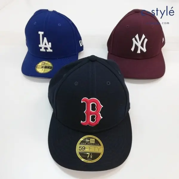 NEW ERA ニューエラ 59FIFTY キャップ 7・1/8 56.8cm ヤンキース ドジャース レッドソックス 計3点