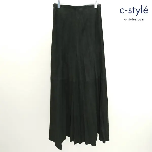 bajra バジュラ レザーロングスカート ONLY ブラック ラムレザー 羊革 レディース