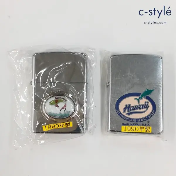 ZIPPO ジッポー 1990年製 魚 フィッシュ ハワイ オイルライター シルバー 喫煙具