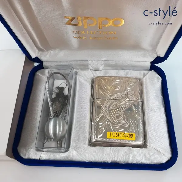 ZIPPO ジッポー 1996年製 STERLING SILVER スターリングシルバー ブラックバス オイルライター 喫煙具