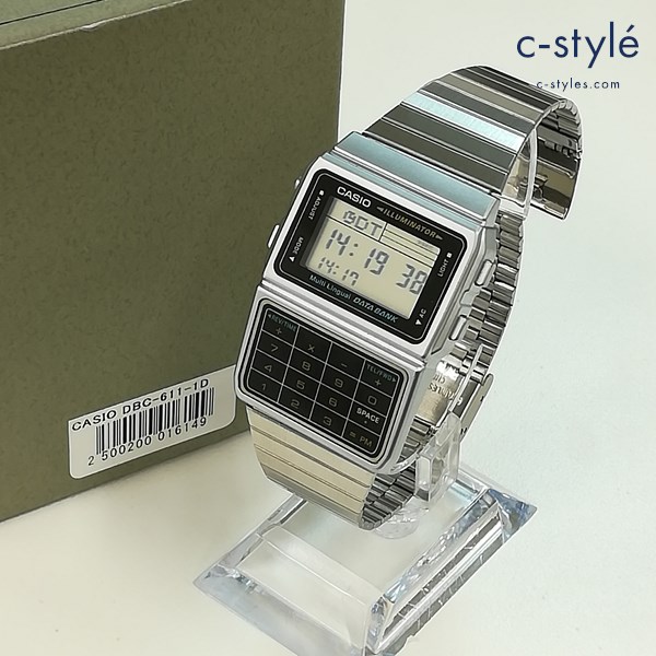 CASIO カシオ DATA BANK データバンク 腕時計 シルバー DBC-611 電卓 計算機